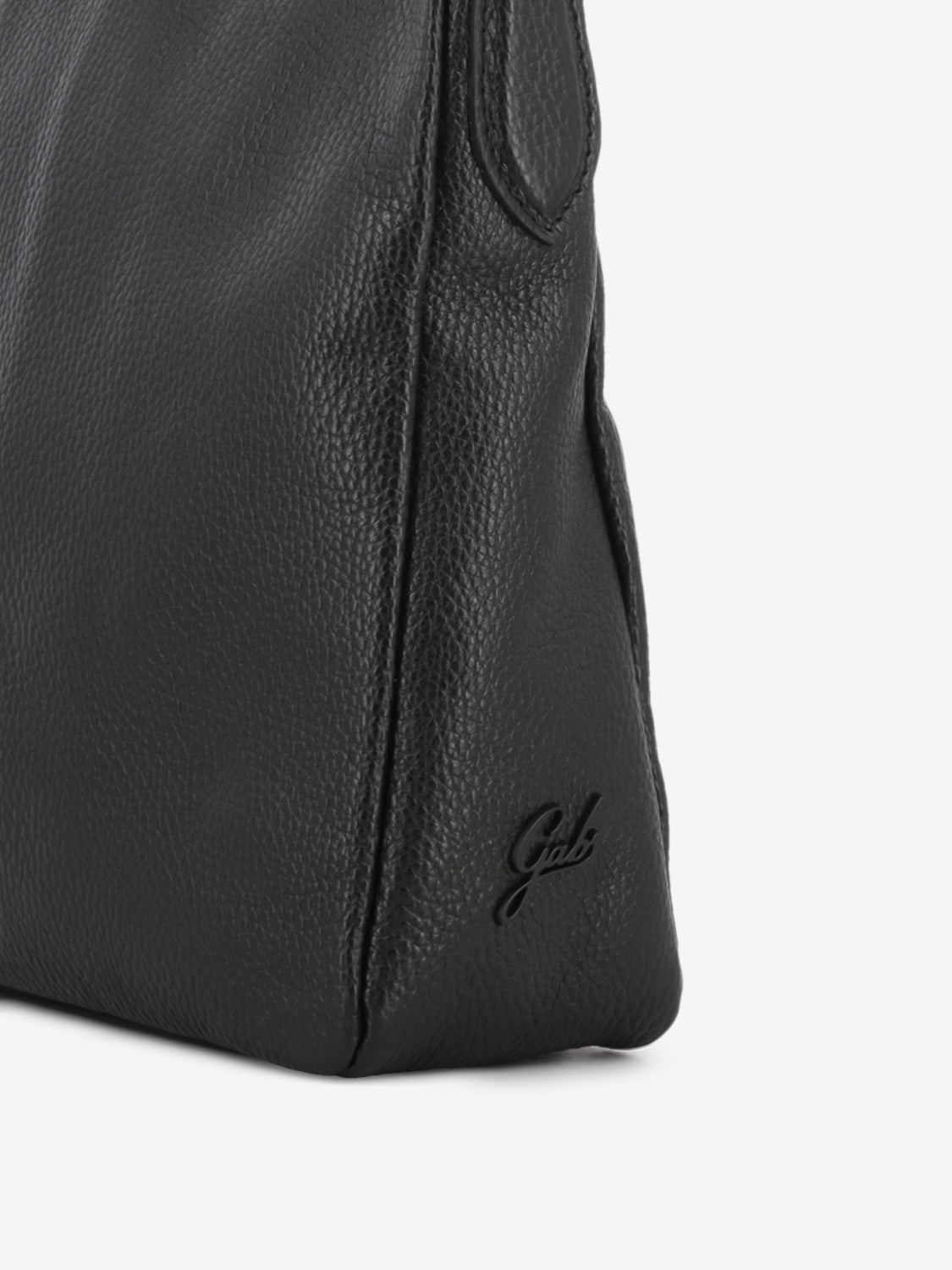 Borsa a spalla Calipso L in pelle martellata nero