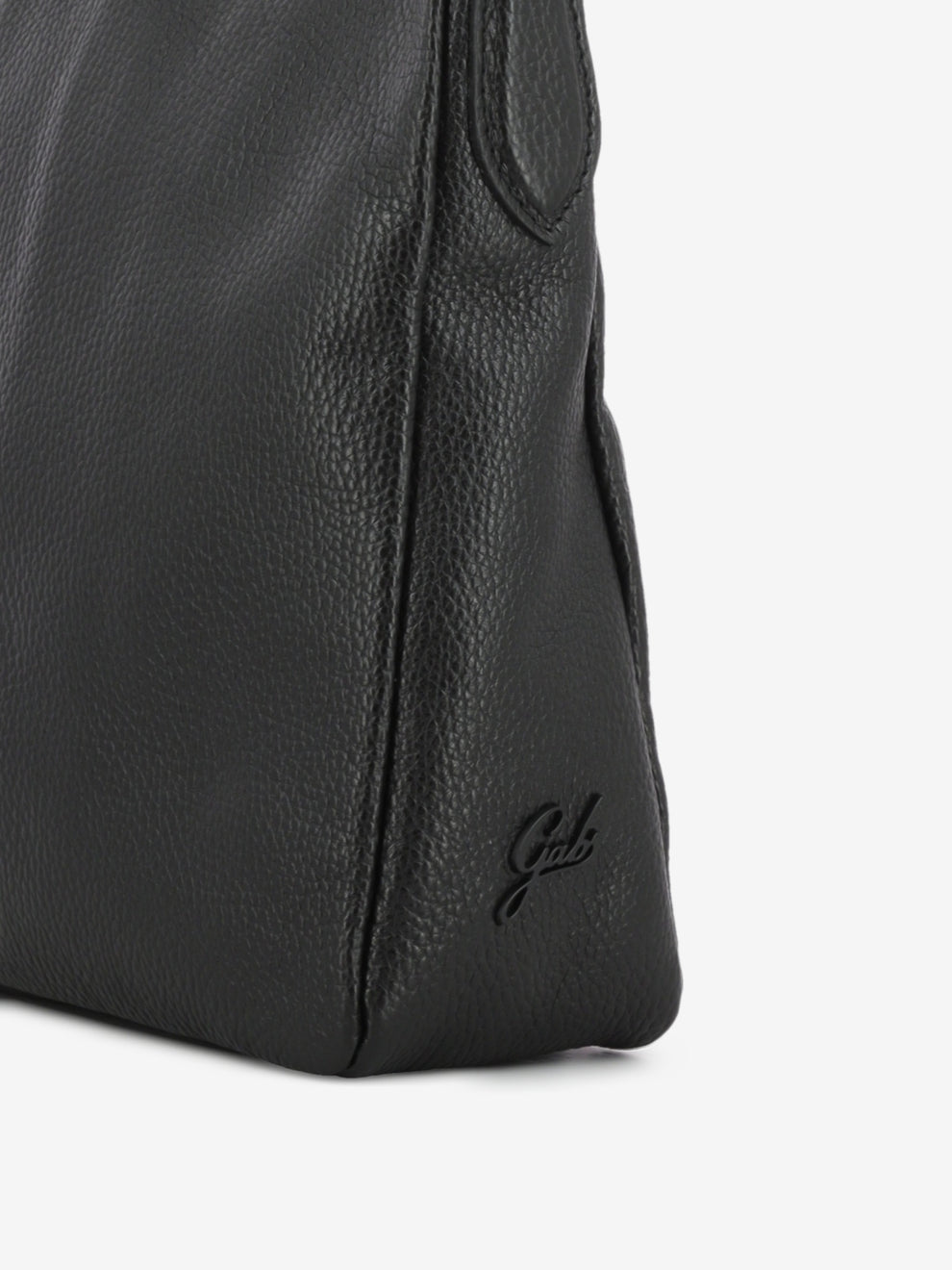 Borsa a spalla Calipso L in pelle martellata nero