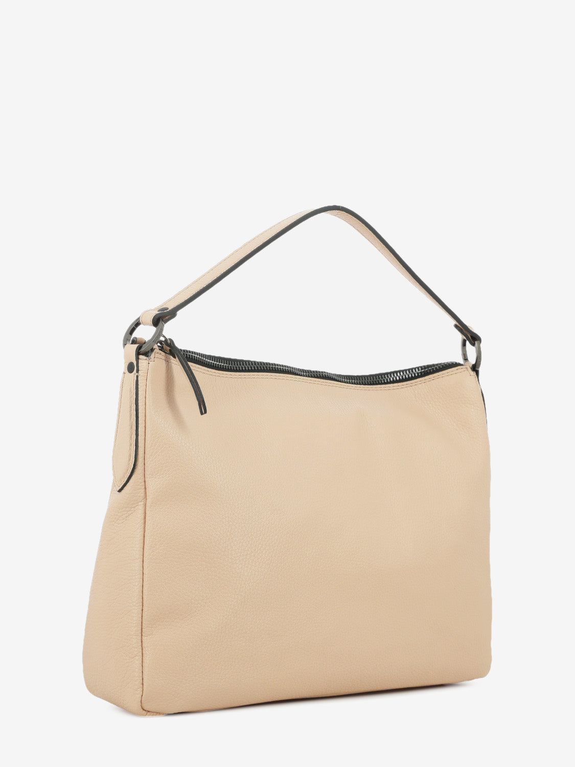 Borsa a spalla Calipso L in pelle martellata nude