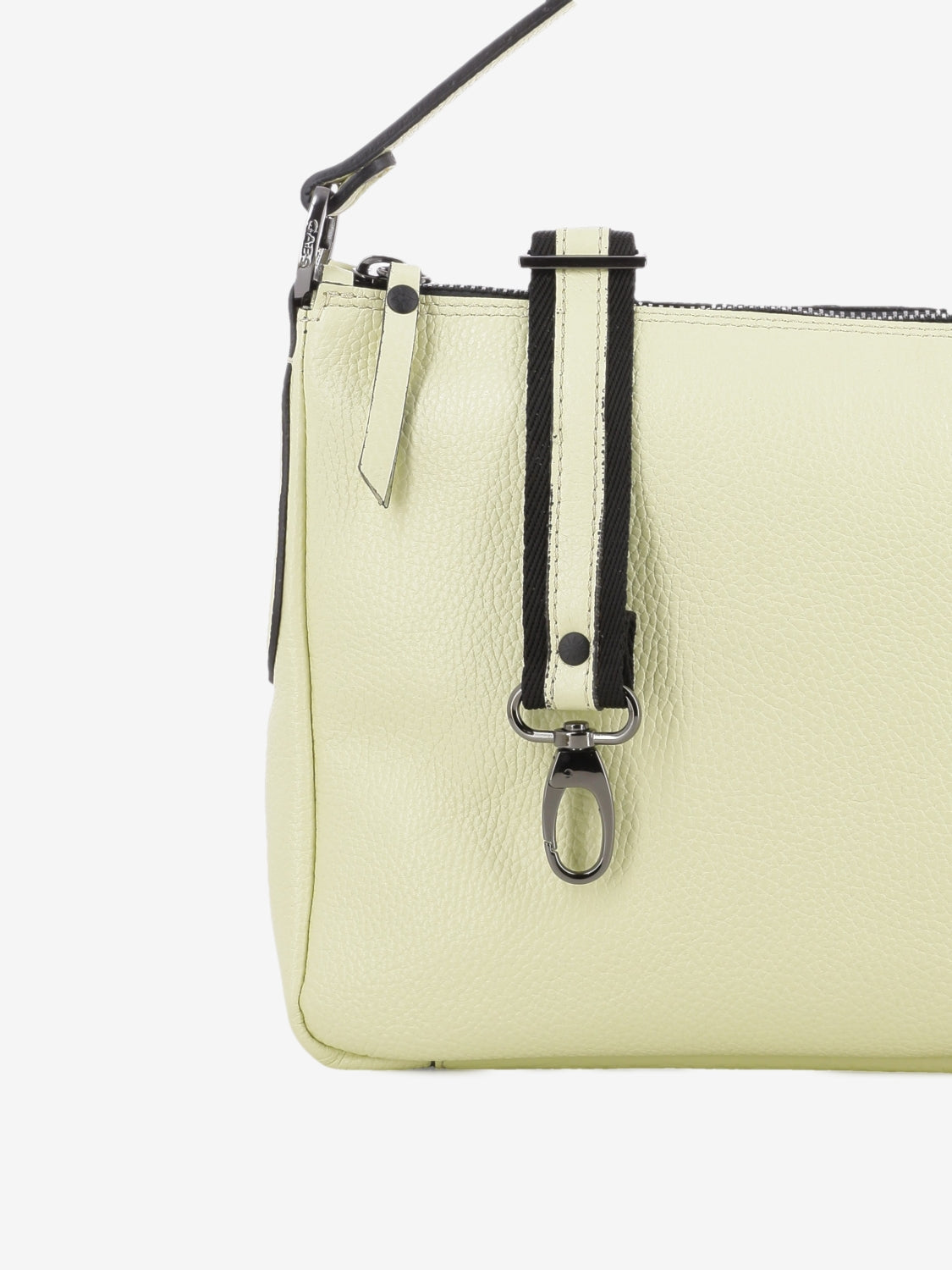 Borsa a spalla Calipso M in pelle martellata lino