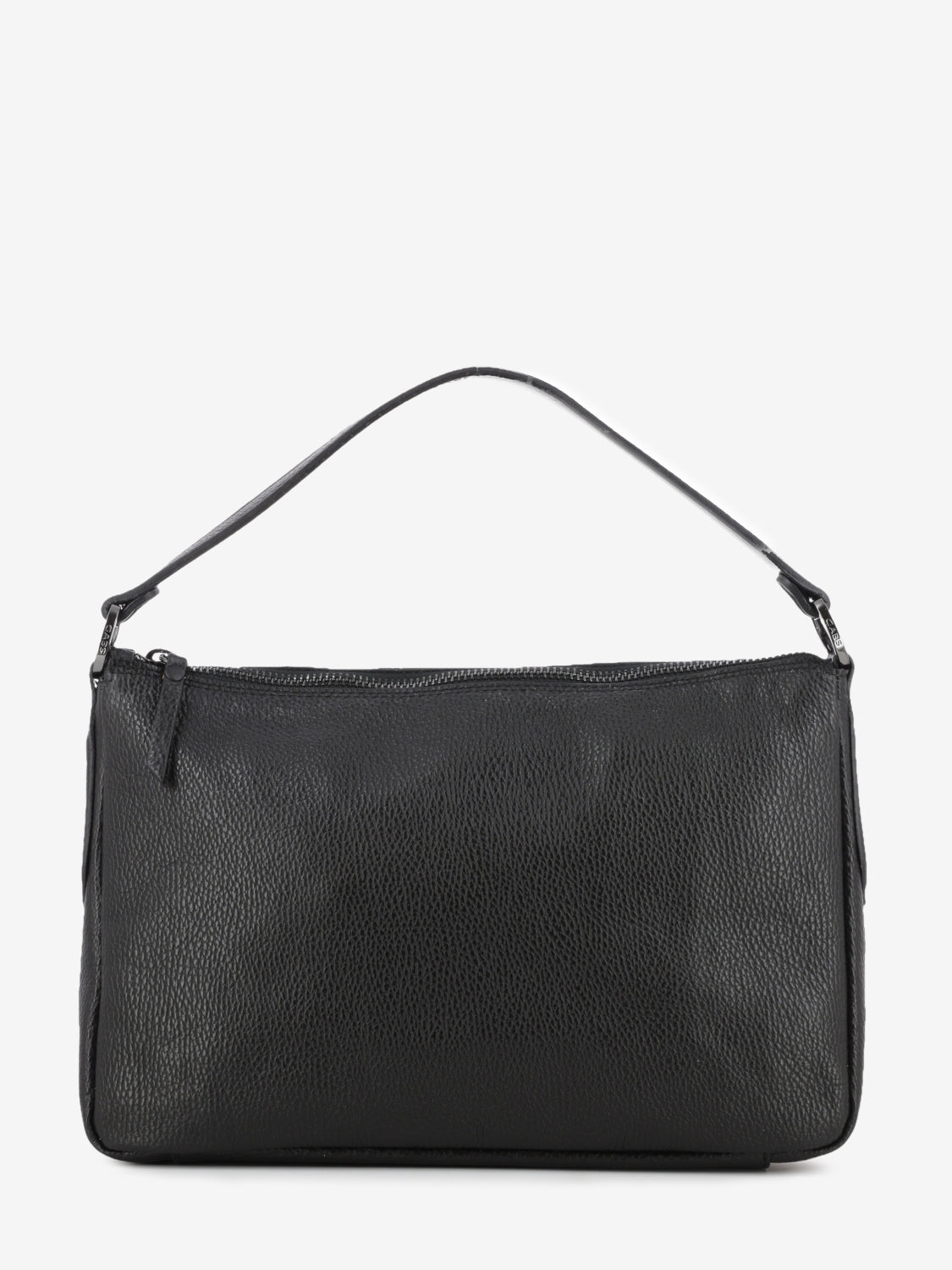 Borsa a spalla Calipso M in pelle martellata nero