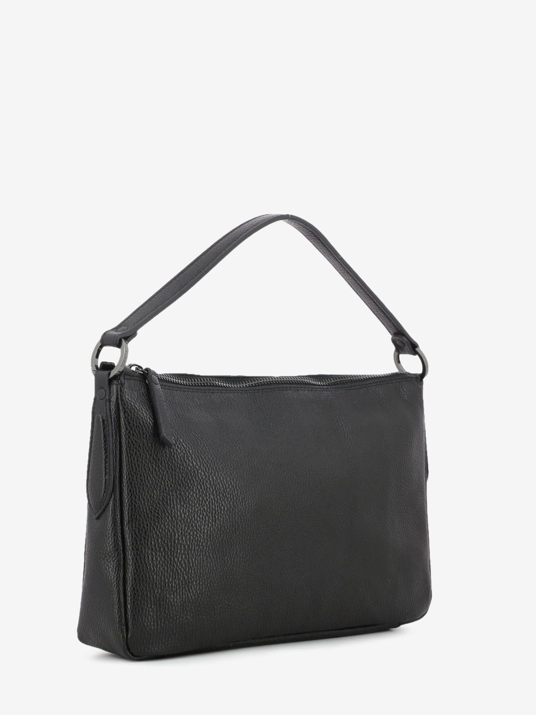 Borsa a spalla Calipso M in pelle martellata nero
