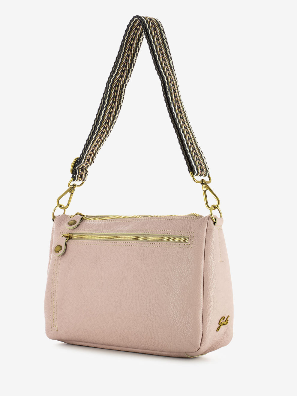 Lolly M pink gold shoulder bag