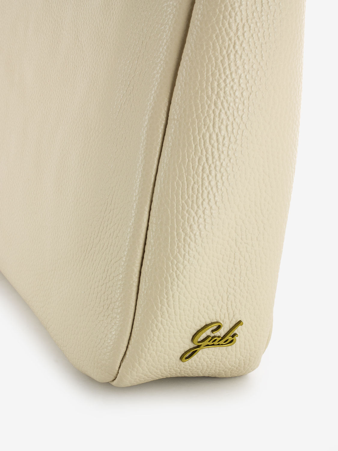 Polly L shoulder bag in gold / ecru leather