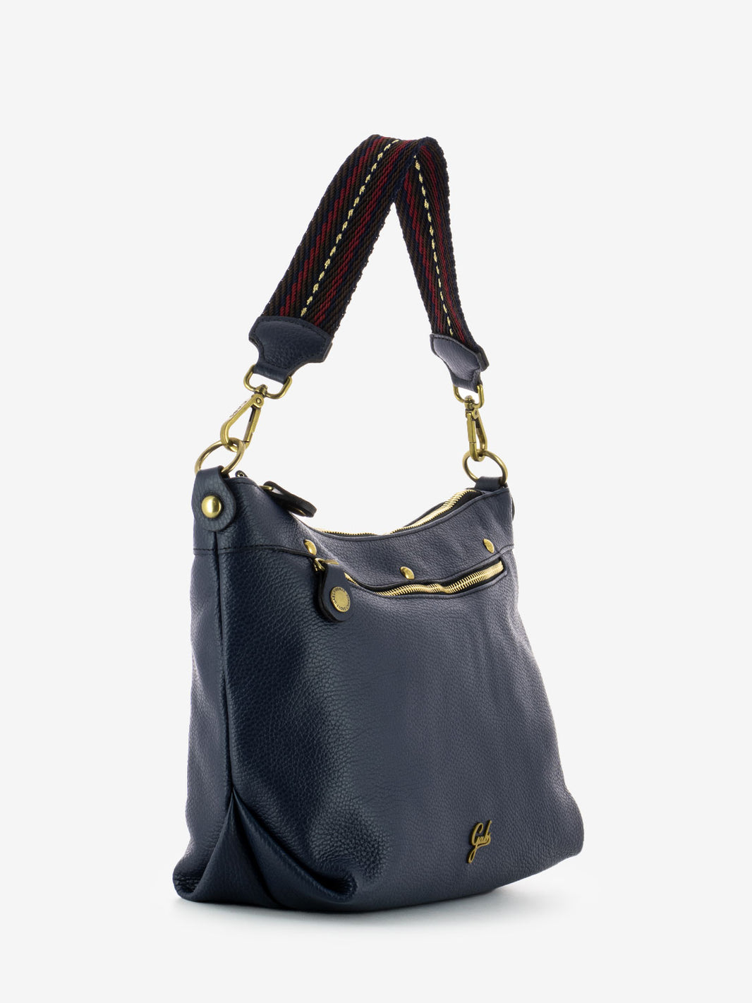 Clelia M bag - bull pocket half sphere gold ink