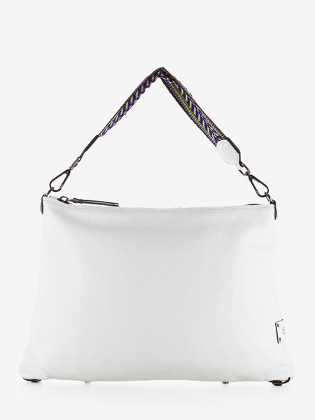 Borsa Filippa manico in tessuto bianco