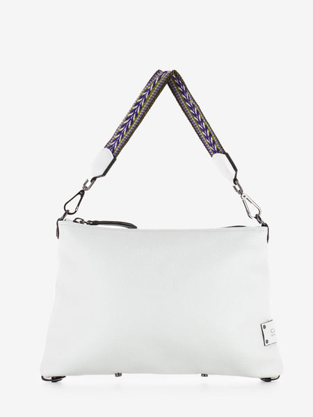 Borsa Filippa S manico in tessuto bianco