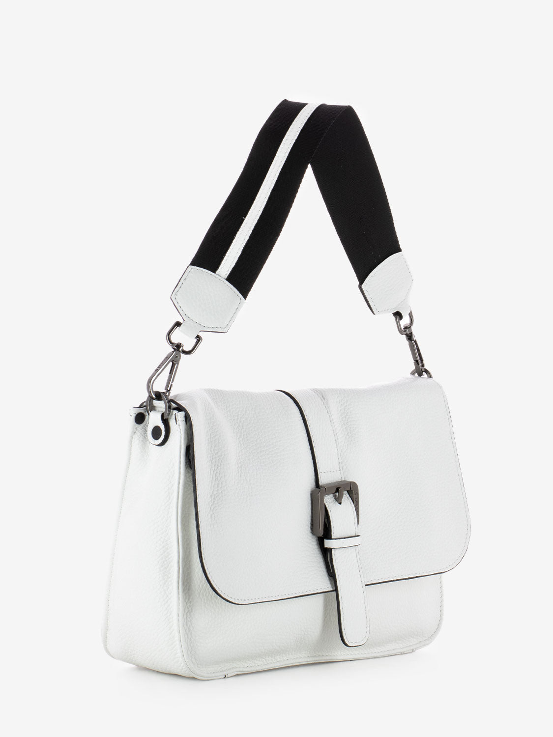 Ivy L bag with white buckle