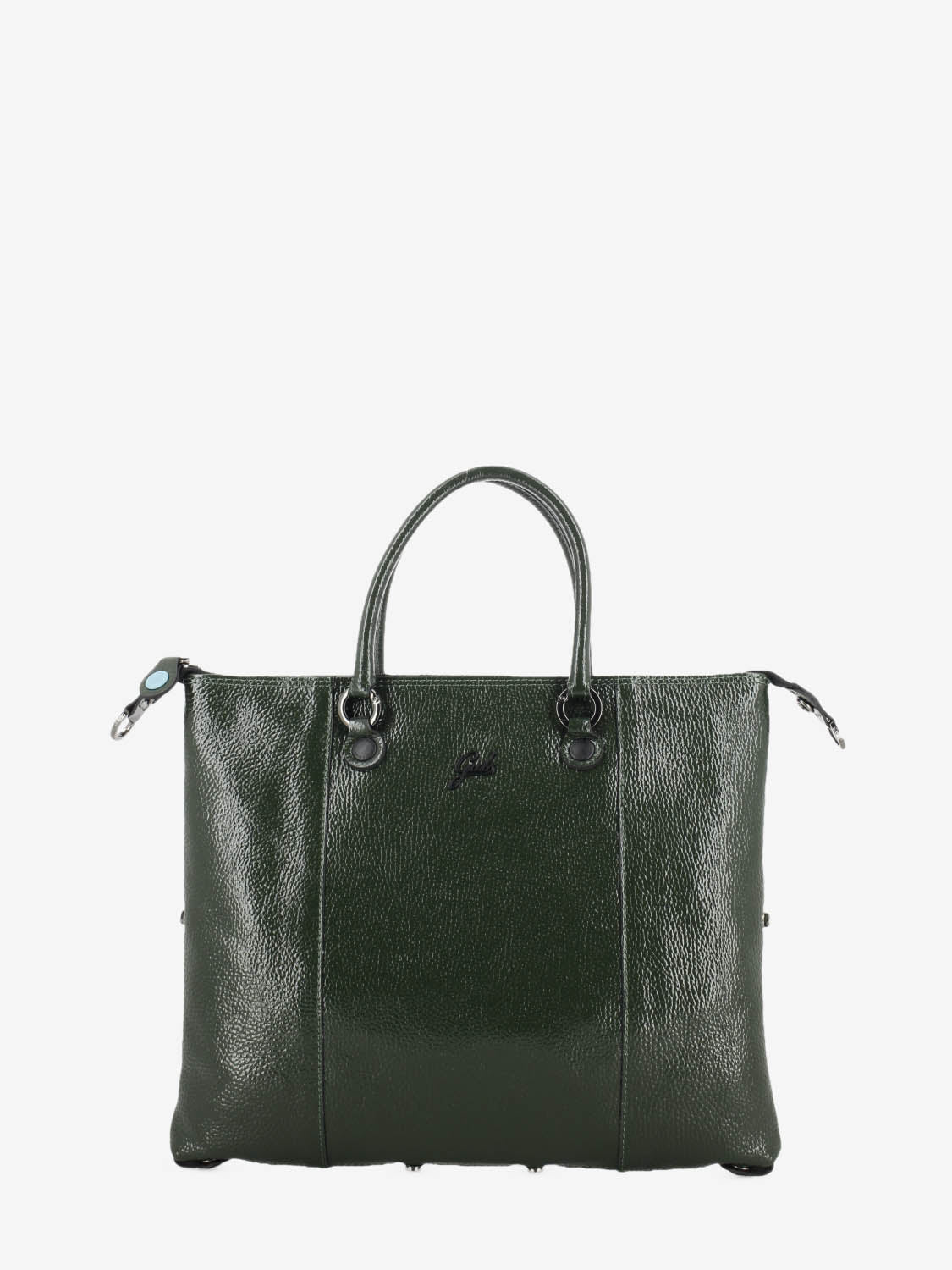 G3 Plus M glossy green leather