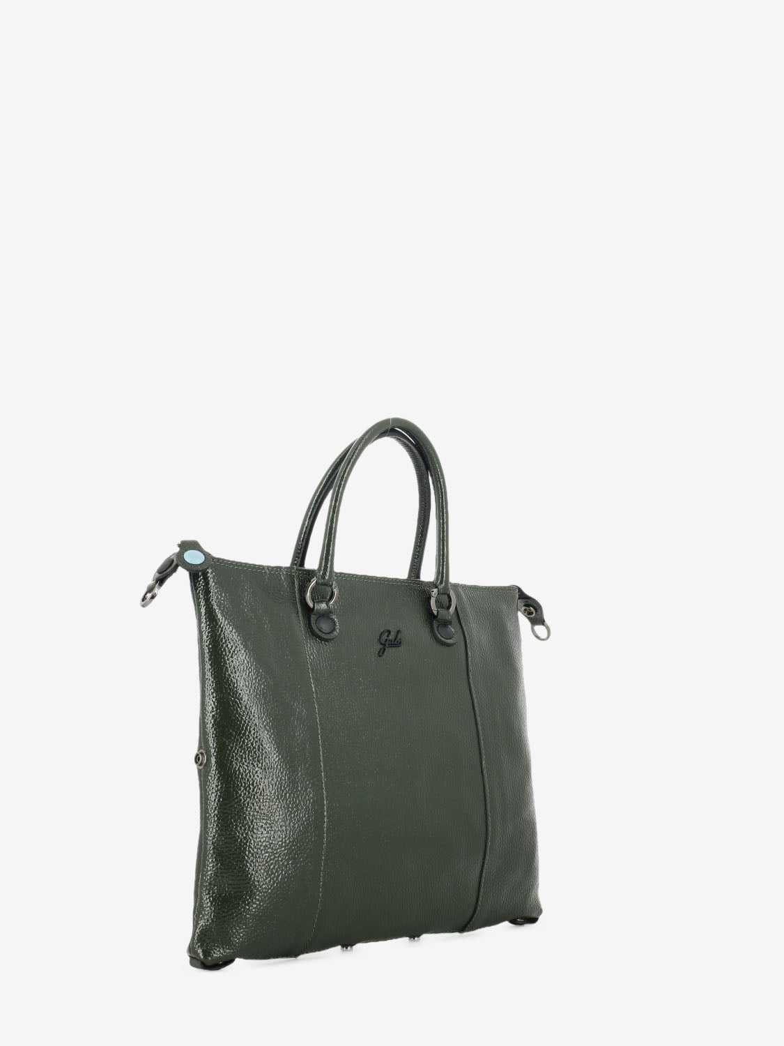 G3 Plus M glossy green leather