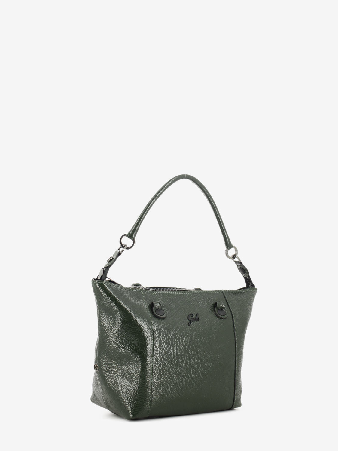 G3 Plus M glossy green leather