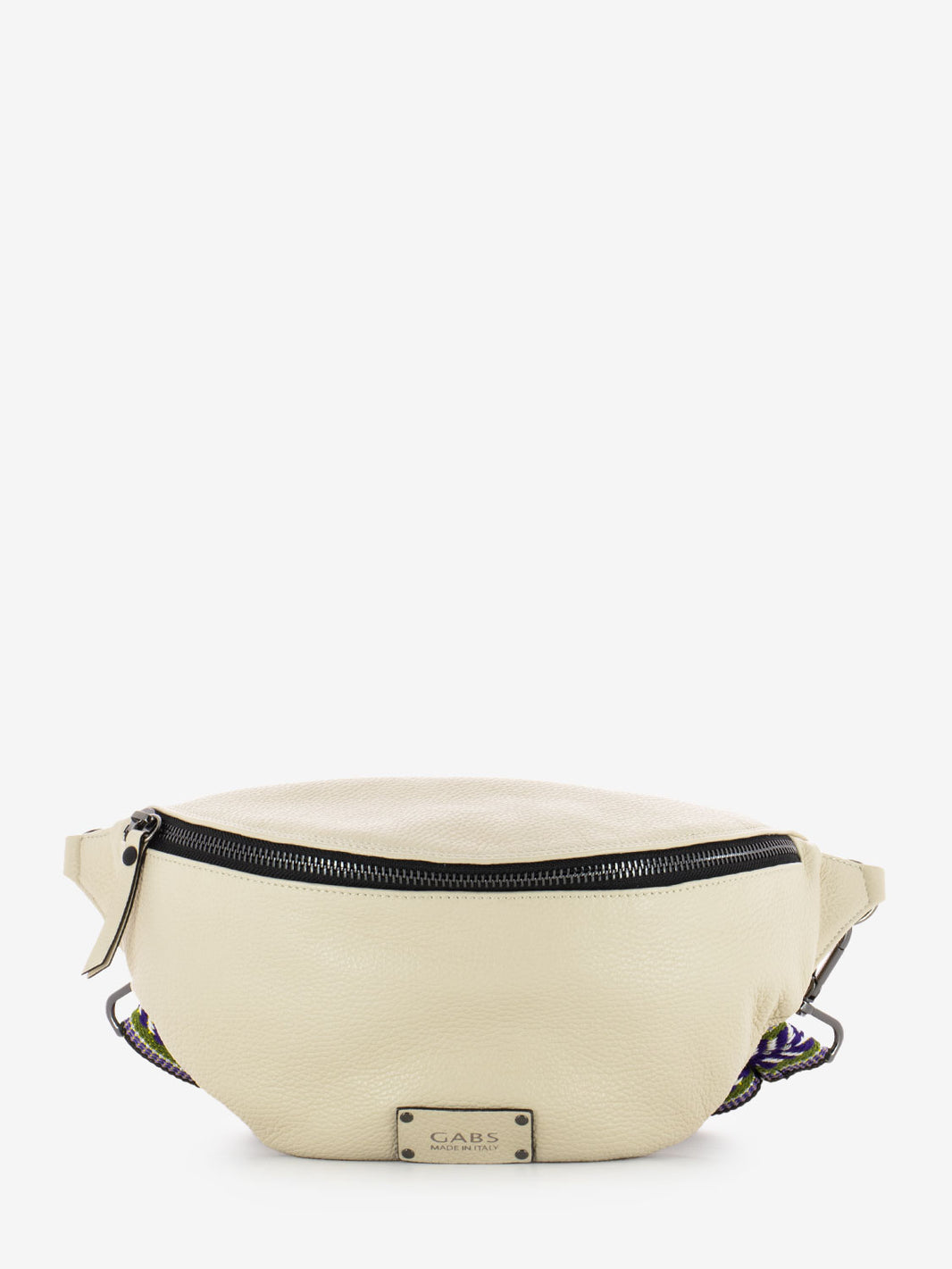 Orlanda bum bag with ecru fabric shoulder strap