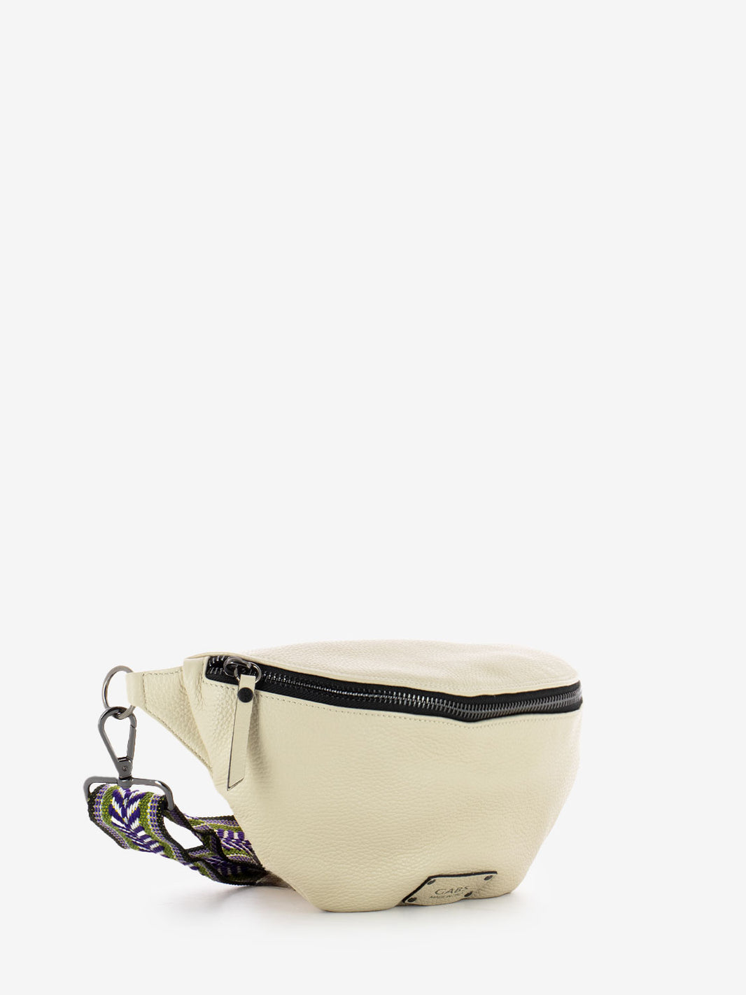 Orlanda bum bag with ecru fabric shoulder strap