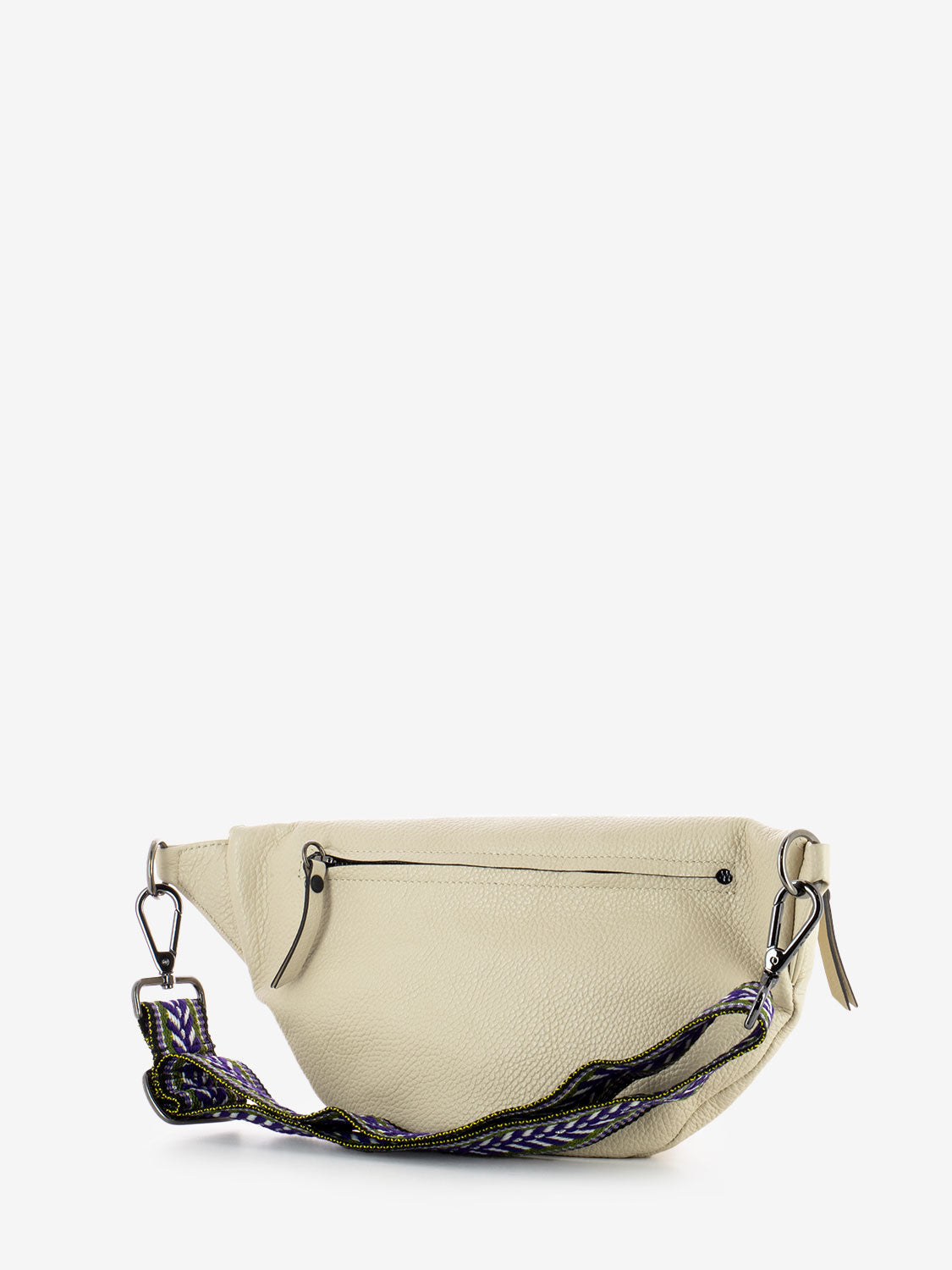Orlanda bum bag with ecru fabric shoulder strap