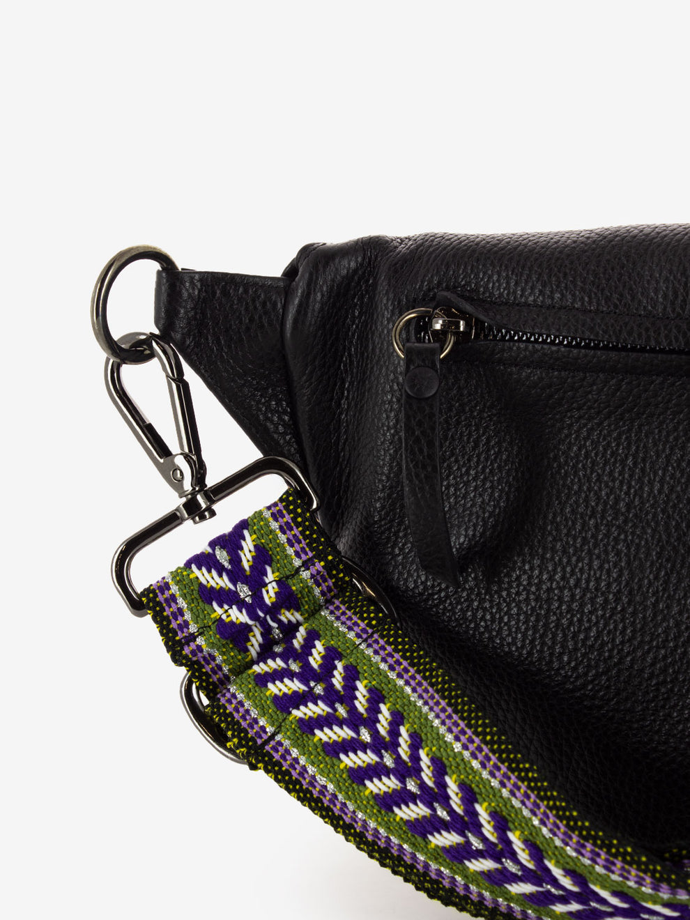 Orlanda bum bag with black fabric shoulder strap