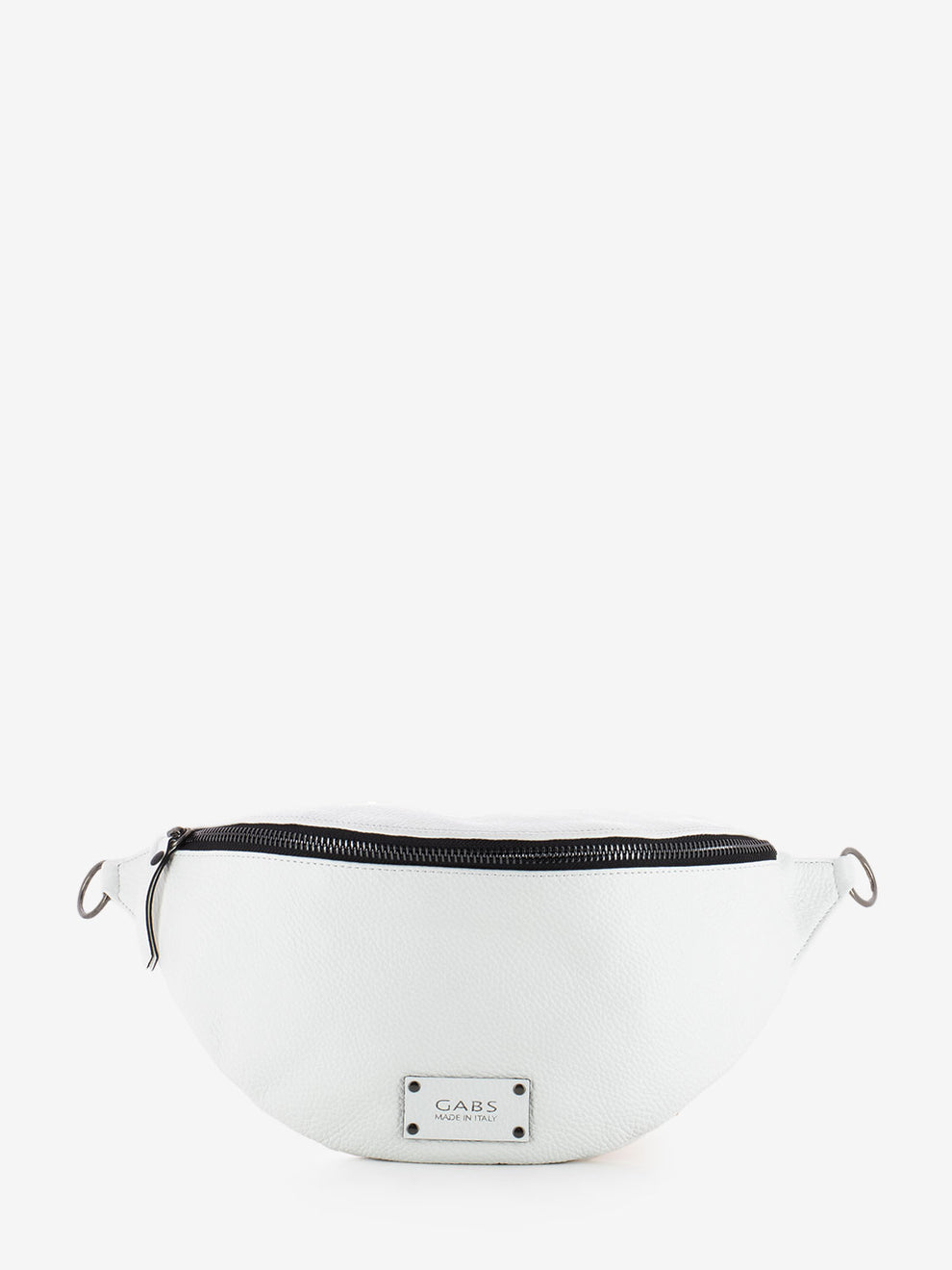 Orlanda bum bag with white fabric shoulder strap