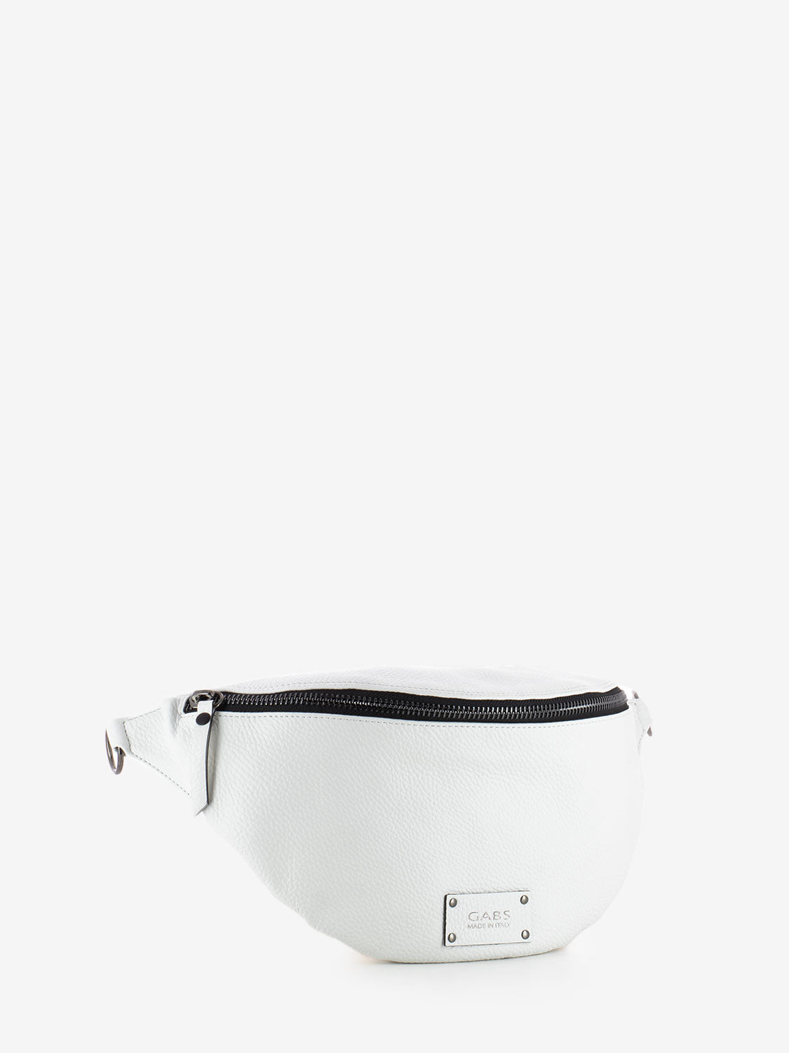 Orlanda bum bag with white fabric shoulder strap