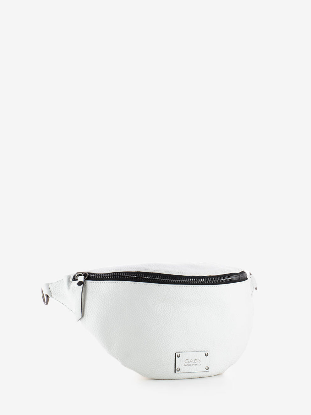 Orlanda bum bag with white fabric shoulder strap