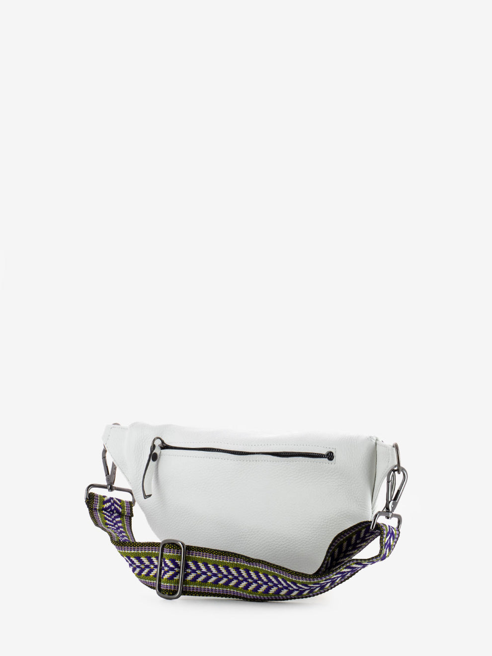 Orlanda bum bag with white fabric shoulder strap
