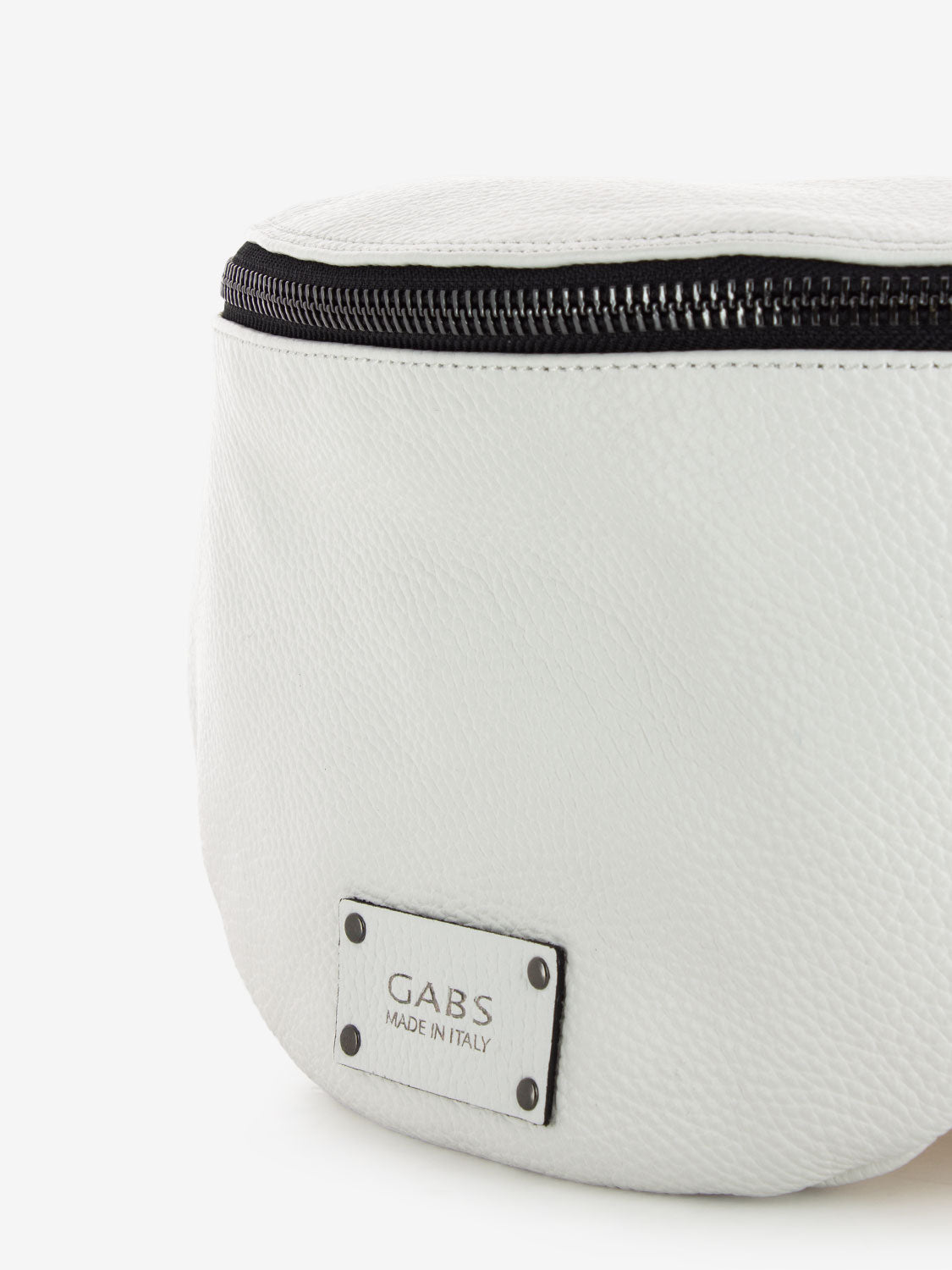 Orlanda bum bag with white fabric shoulder strap