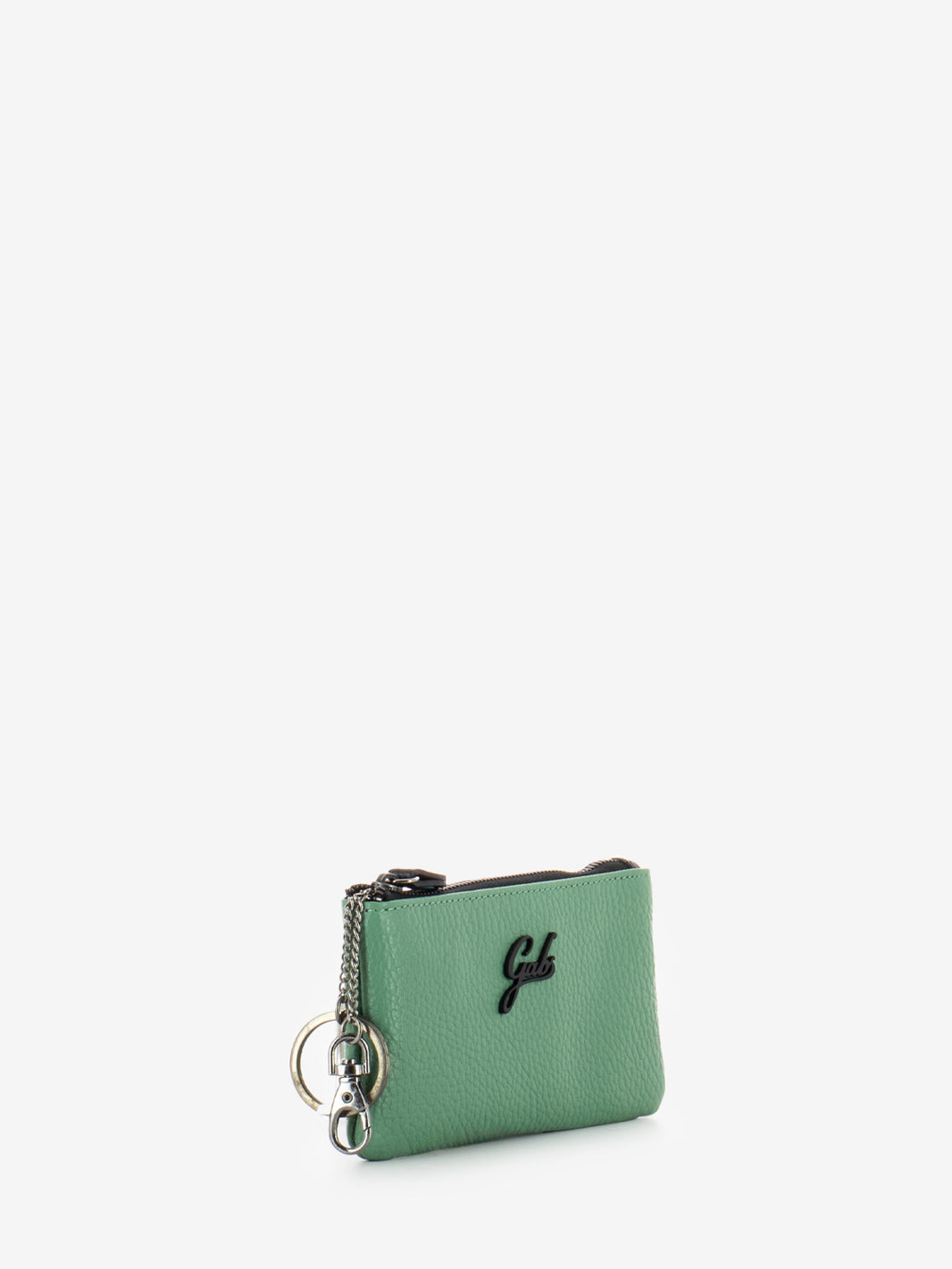 Gkeyholder Plus key ring in hammered leather philodendron