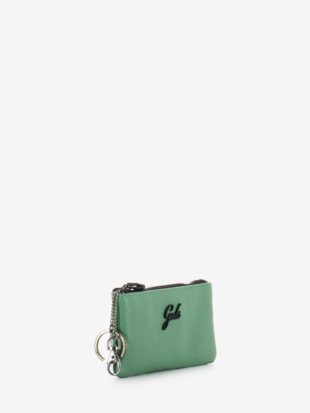 Gkeyholder Plus key ring in hammered leather philodendron