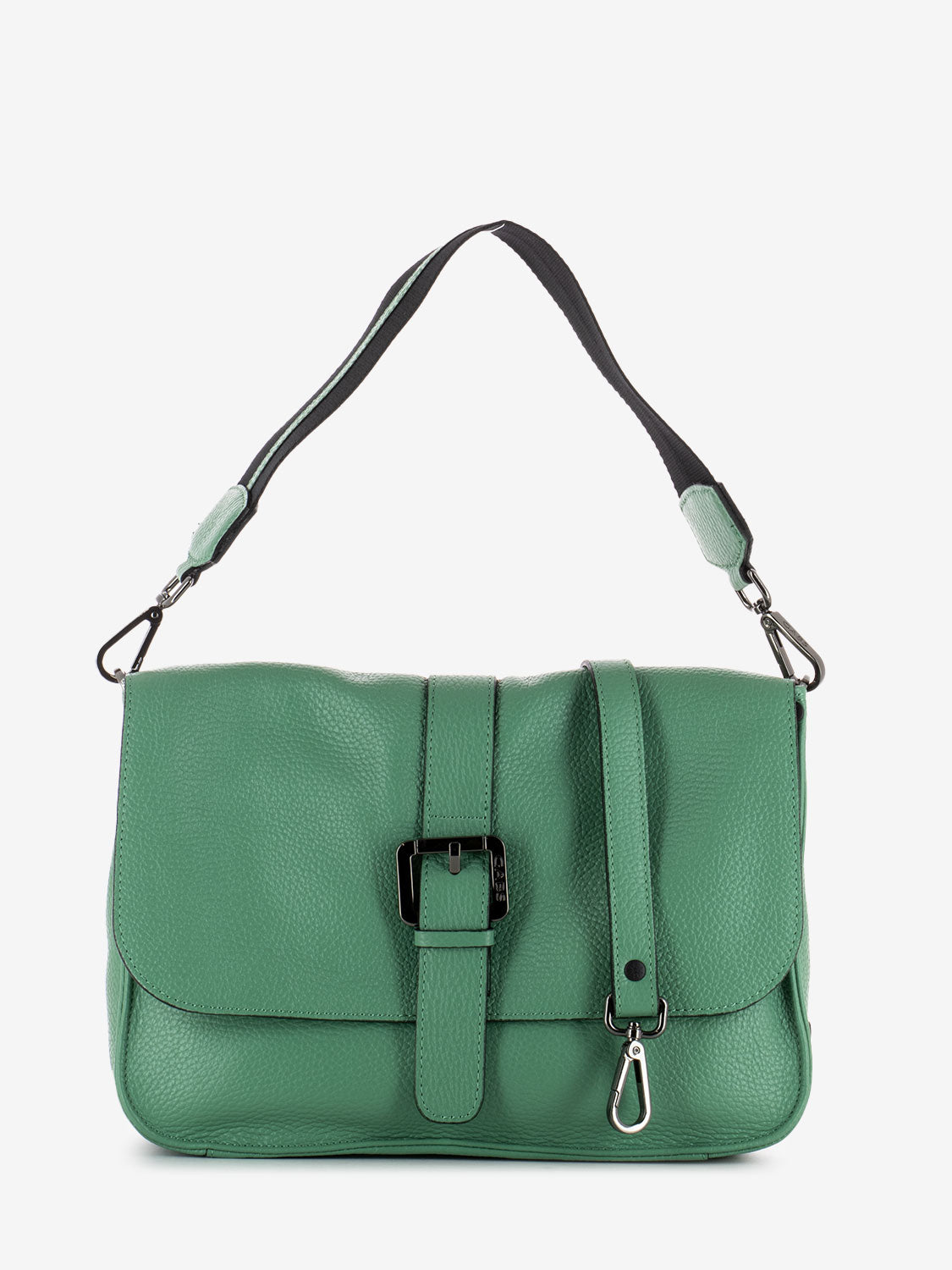 Ivy L shoulder bag with philodendron buckle