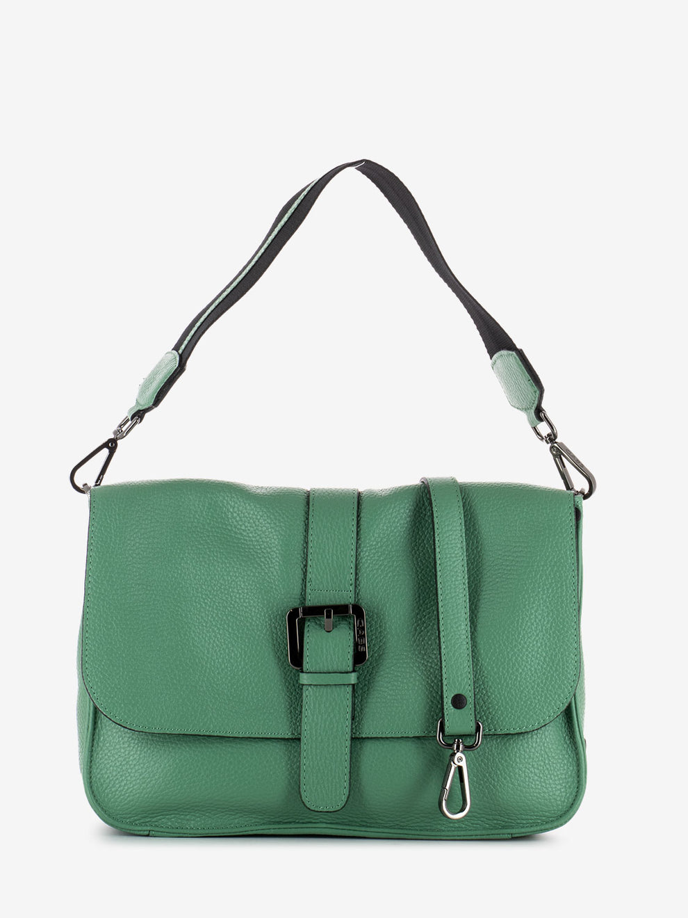 Ivy L shoulder bag with philodendron buckle