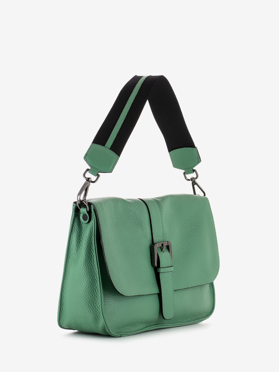 Ivy L shoulder bag with philodendron buckle