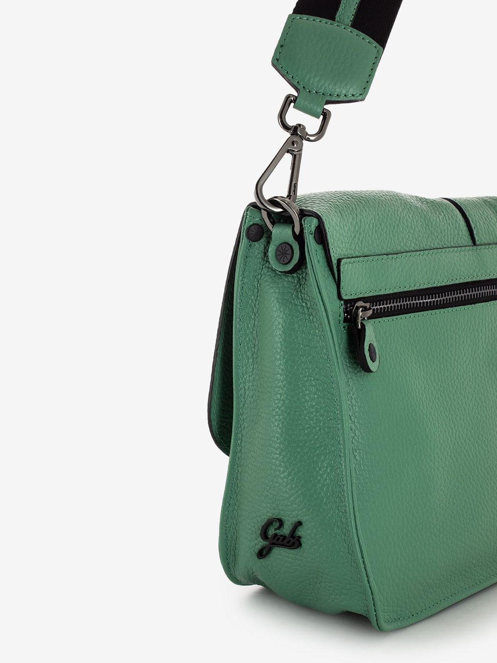 Ivy L shoulder bag with philodendron buckle