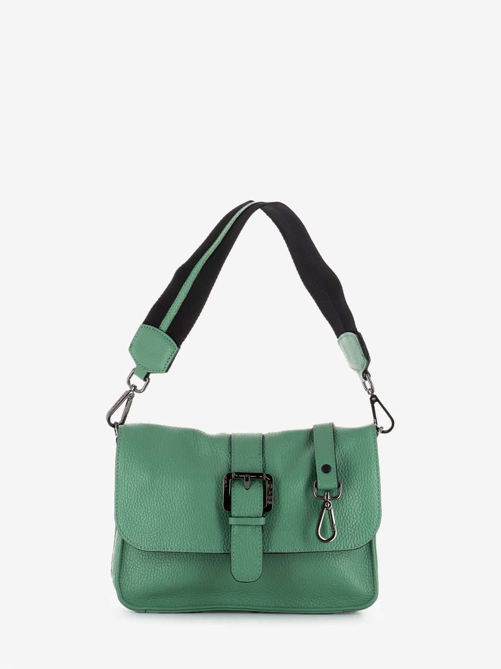 Ivy M shoulder bag with philodendron buckle