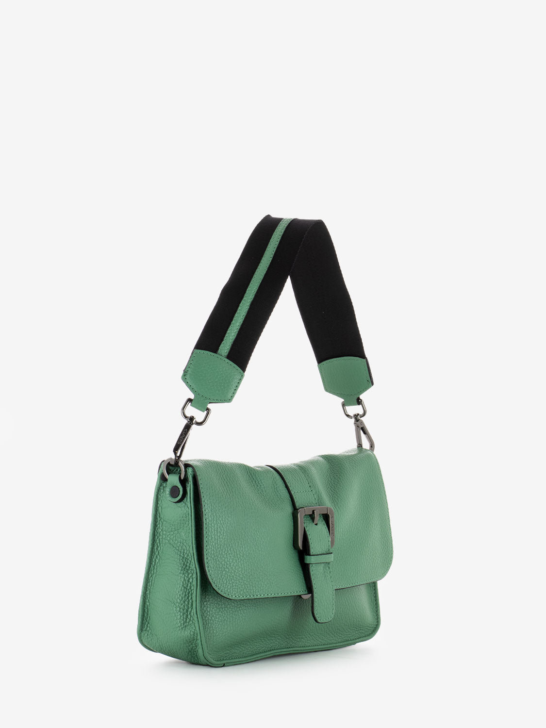Ivy M shoulder bag with philodendron buckle