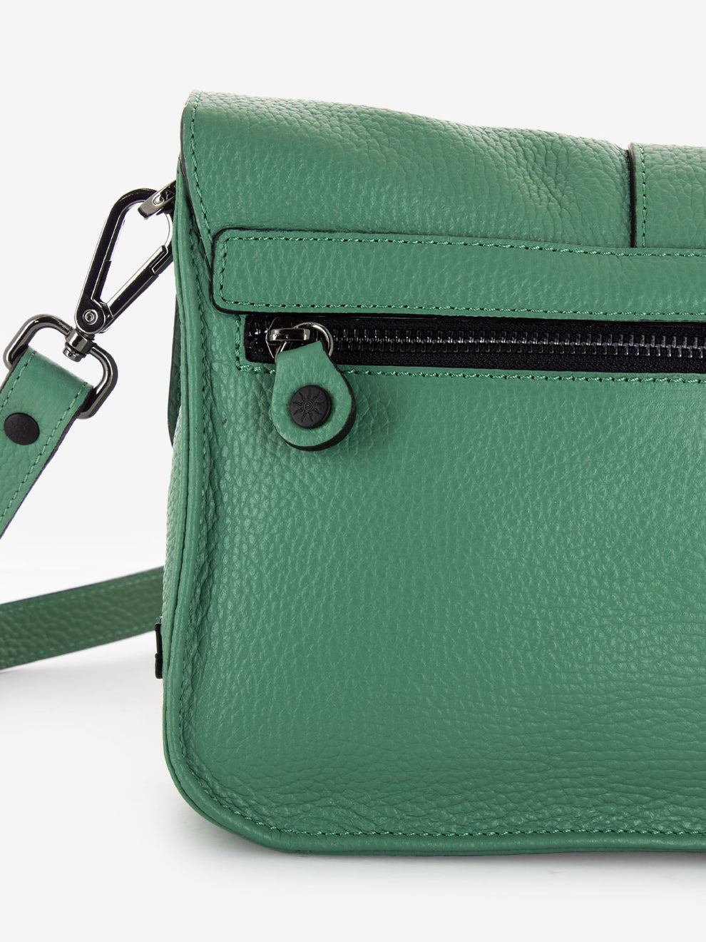 Ivy M shoulder bag with philodendron buckle