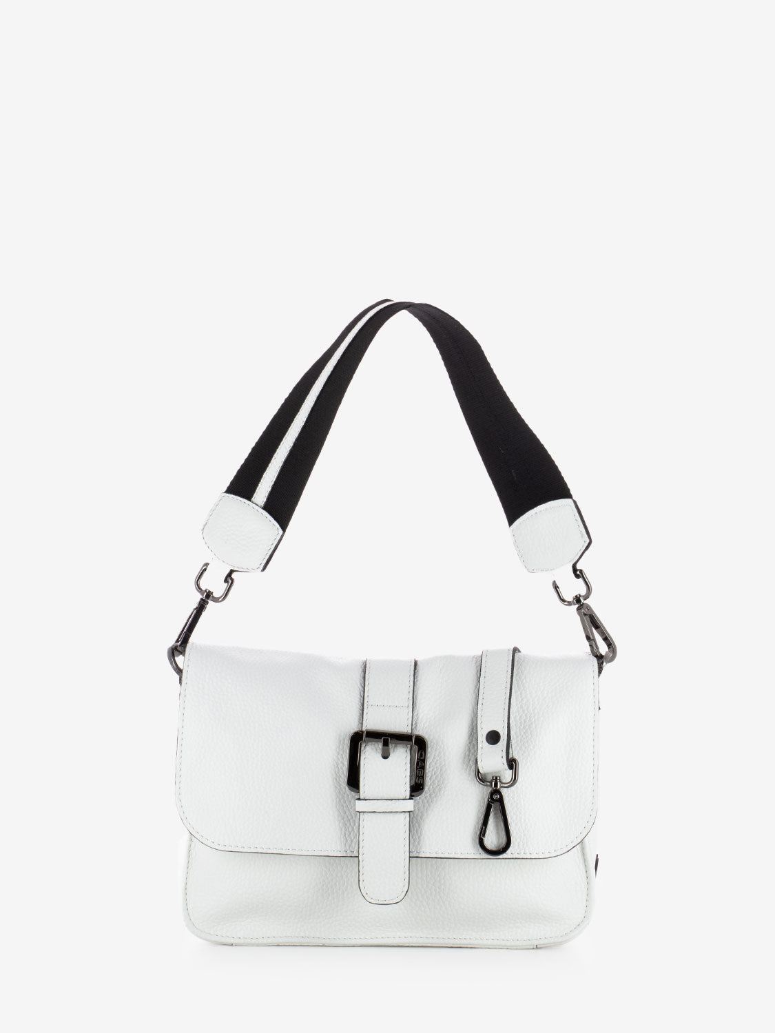Ivy M shoulder bag with white buckle