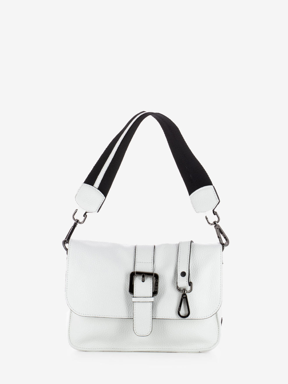 Ivy M shoulder bag with white buckle