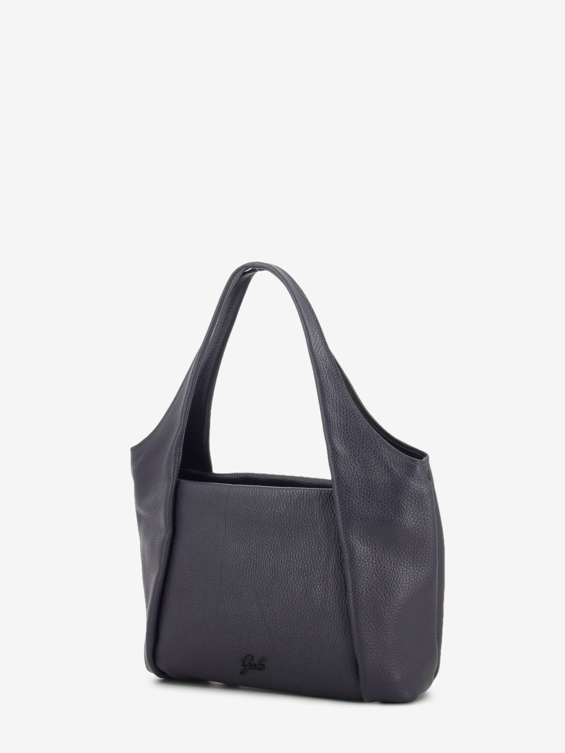 Zeynep M in dark purple leather