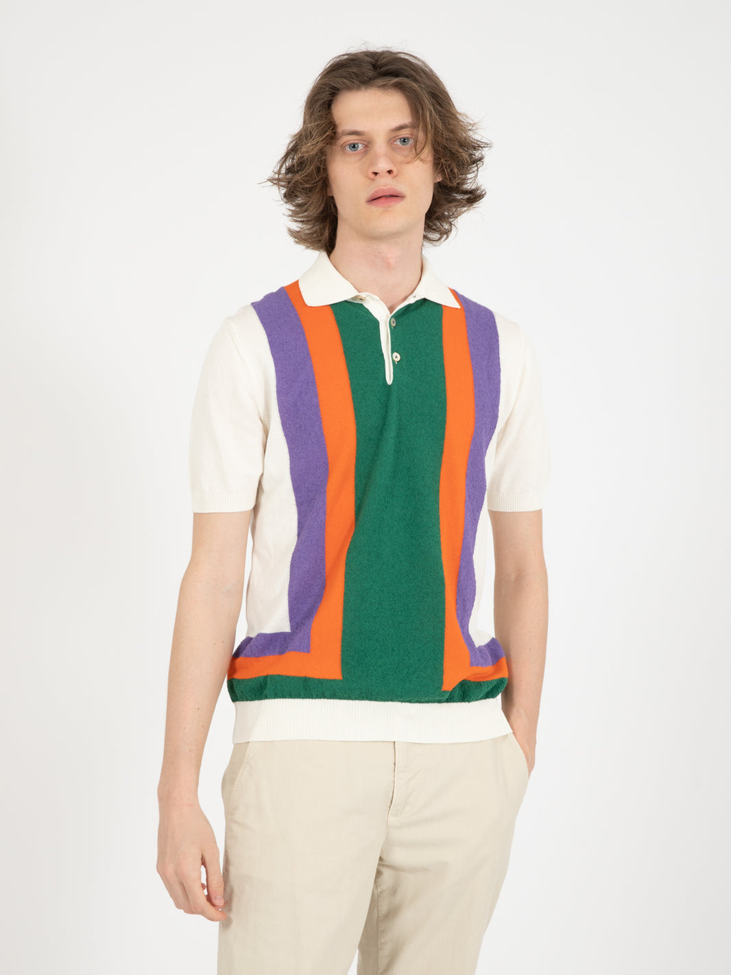 Polo Adam bianco / verde
