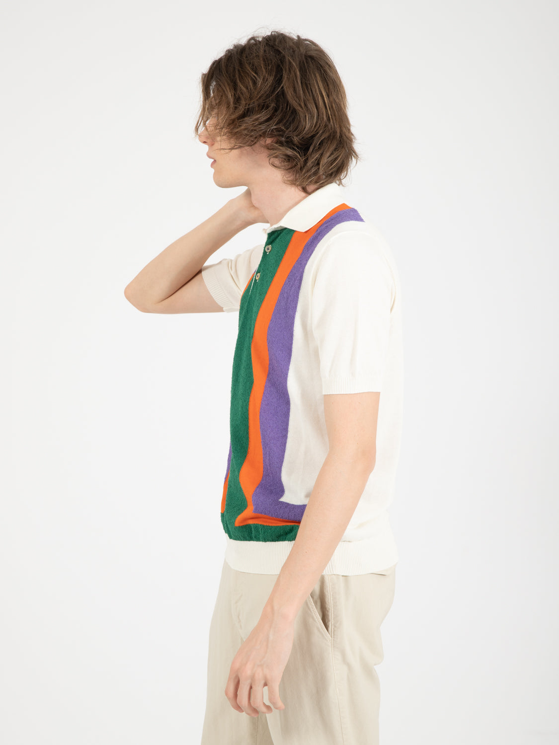 Polo Adam bianco / verde