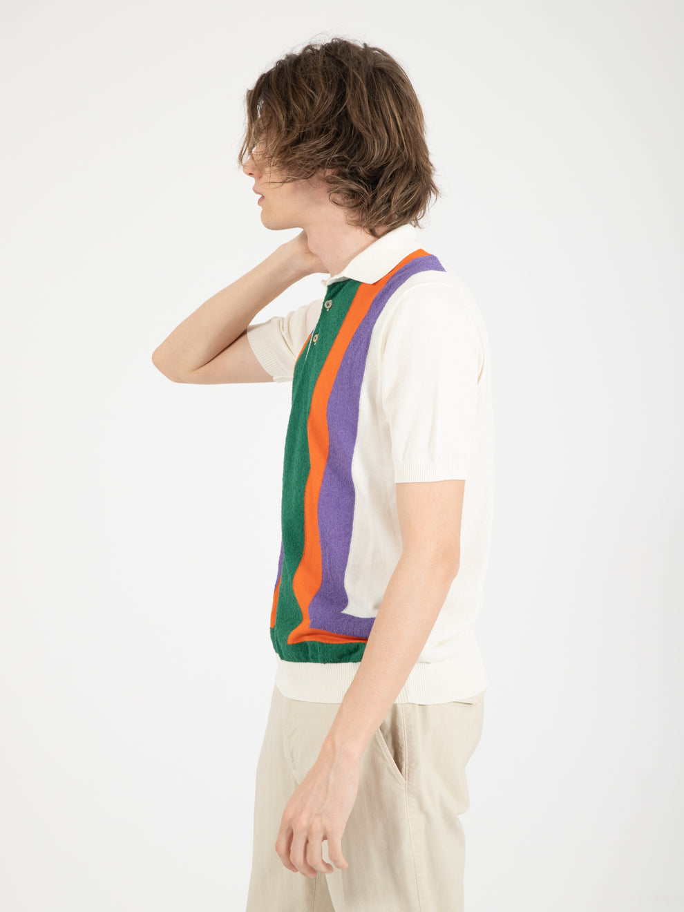 Polo Adam bianco / verde