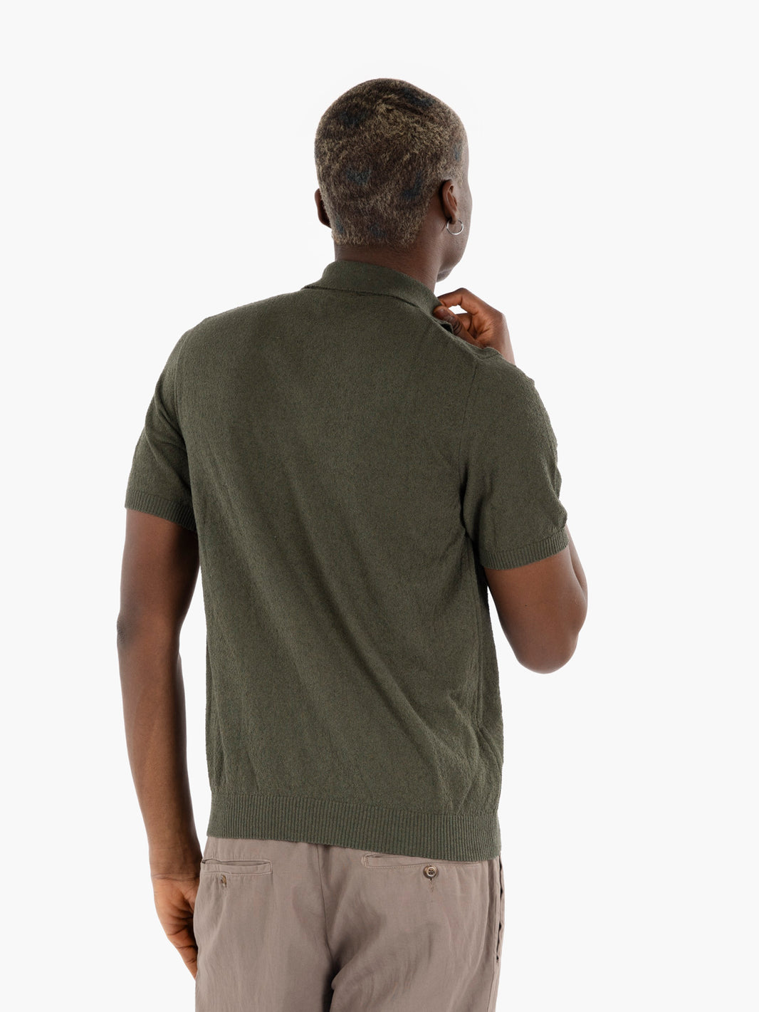 Polo in spugna James verde militare