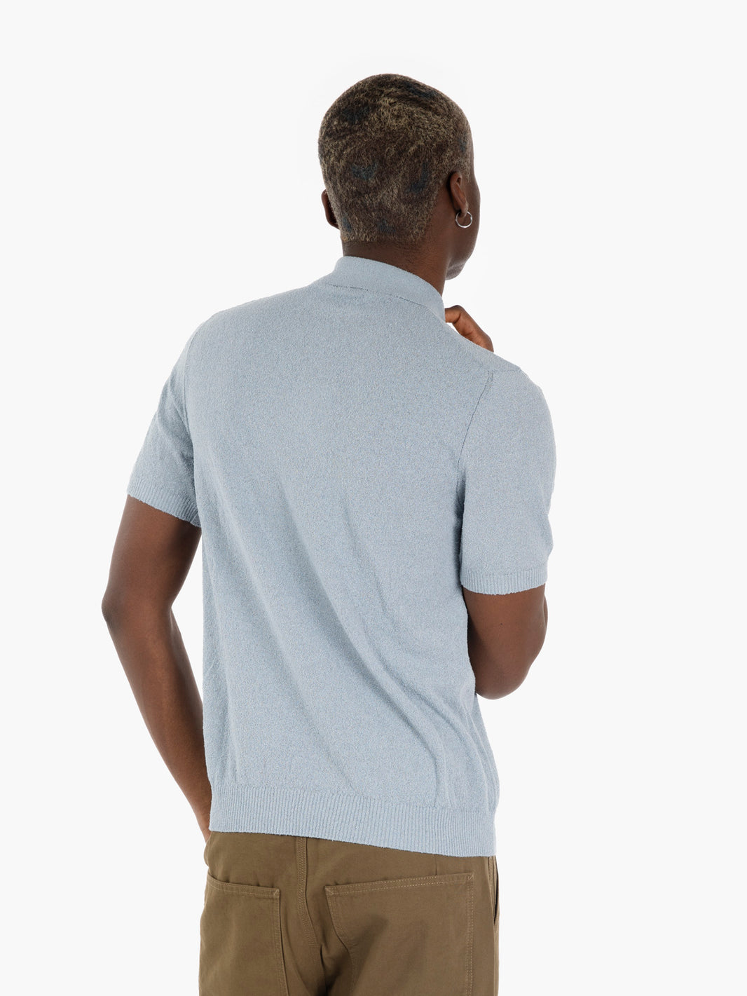 Polo spugna James grigio polvere