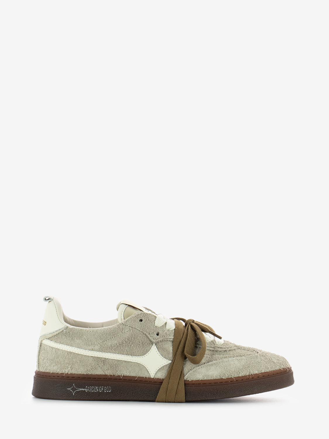 Earth sneakers in taupe / hairy suede