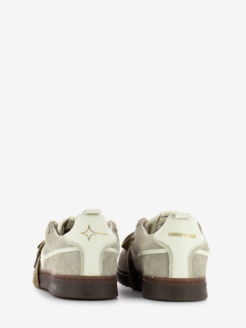 Earth sneakers in taupe / hairy suede
