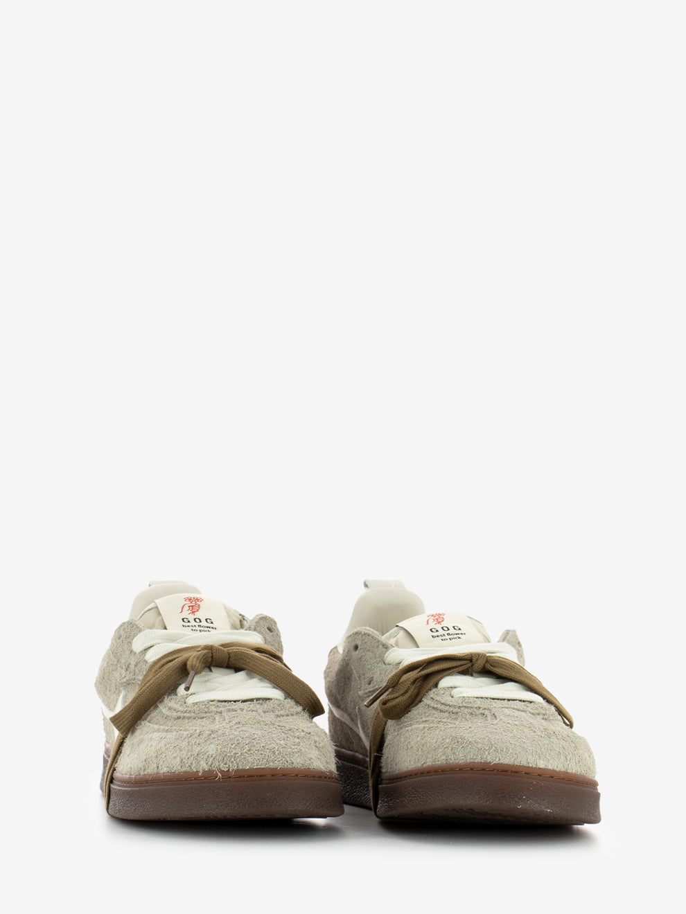 Earth sneakers in taupe / hairy suede