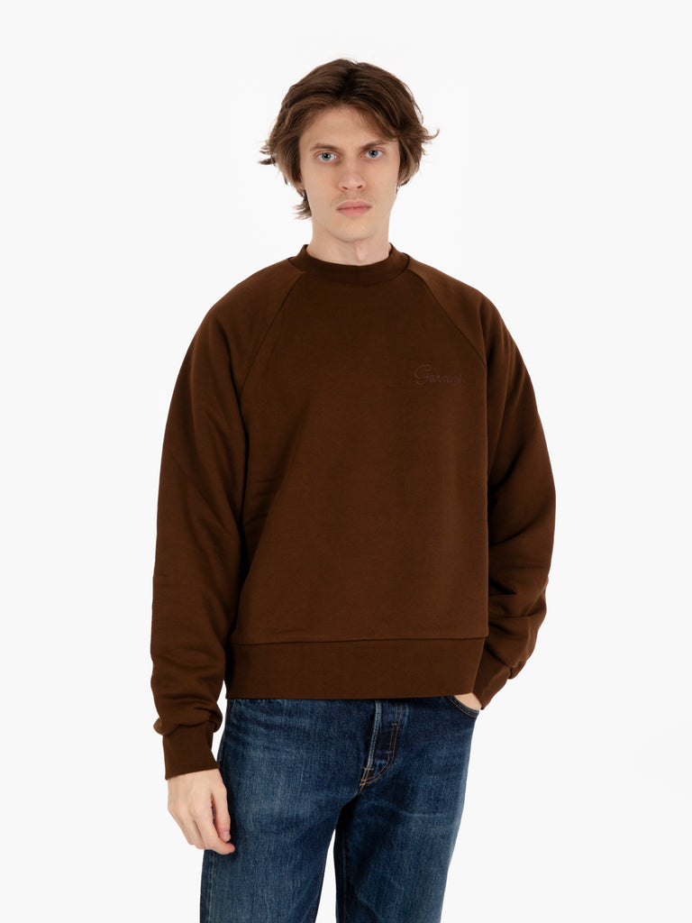 GARMENT WORKSHOP - Double layer crewneck double embroidery mocha