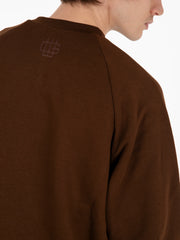 GARMENT WORKSHOP - Double layer crewneck double embroidery mocha