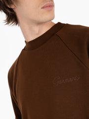 GARMENT WORKSHOP - Double layer crewneck double embroidery mocha