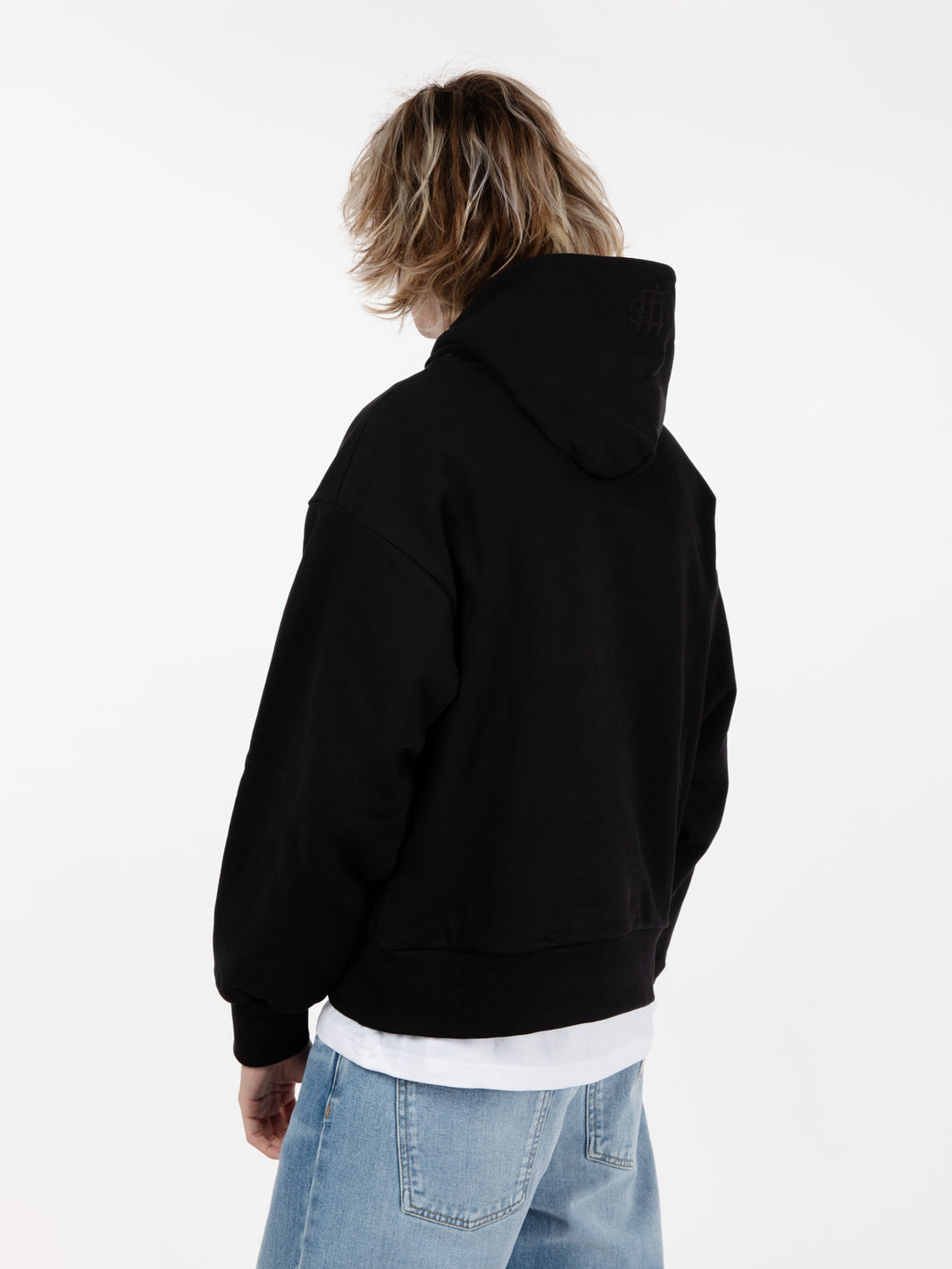 Double layer hoodie chaos black
