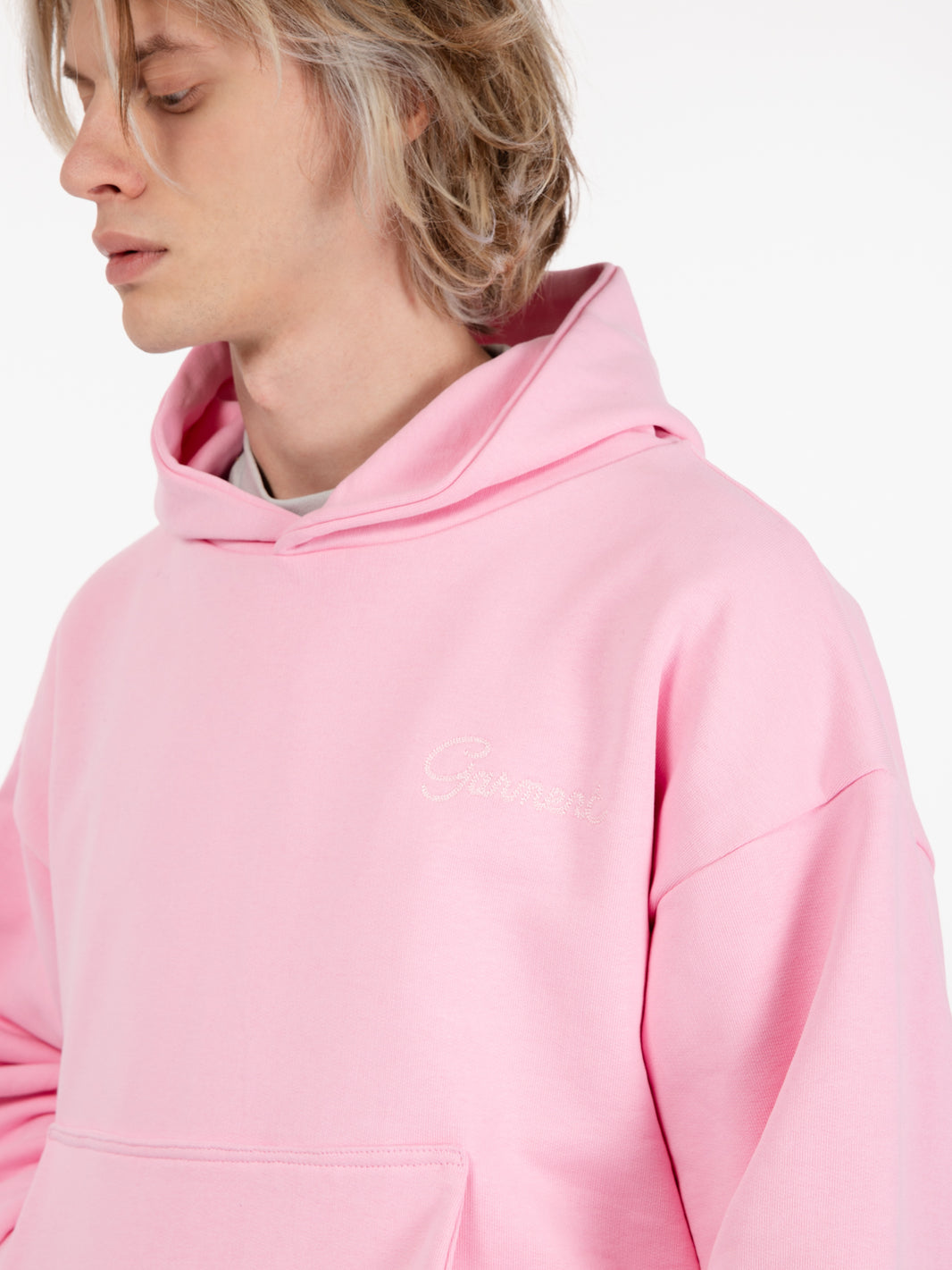 Double layer hoodie rosa