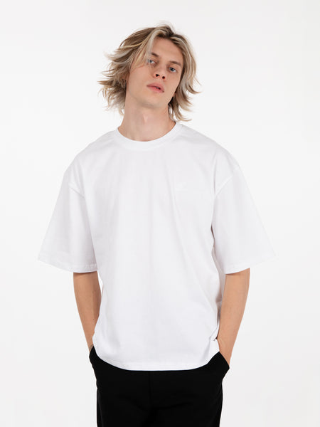Embroidered basic tee chaos white